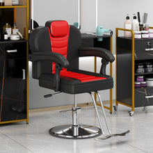 Load image into Gallery viewer, Classic Reclining Barber Chair Salon Chair For Hair Stylist With Heavy Duty Hydraulic Pump, 360° Rotation, Tattoo Chair Shampoo Beauty Salon Equipment, Max Load Weight 330 Lbs