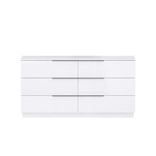 Load image into Gallery viewer, 62" Wood Six Drawer Double Dresser - White
