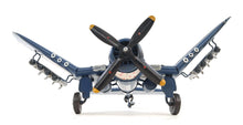 Load image into Gallery viewer, Hand Painted Model Airplane Tabletop Sculpture - Blue