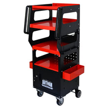 Load image into Gallery viewer, 4 Level Multi Purpose Trolley For Diagnostics - Black / Red