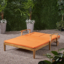 Load image into Gallery viewer, Etherealize - Outdoor Adjustable Double Chaise Lounge With Water Resistant Cushions