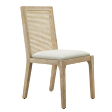 Load image into Gallery viewer, Dining Chair With Synthetic Cane Back And Upholstered Seat (Set of 2) - Natural