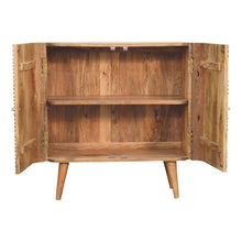 Load image into Gallery viewer, 32" Solid Wood And Inlaid Bone Texture Accent Cabinet With Two Doors - Brown
