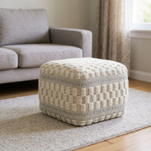 Load image into Gallery viewer, Wool Ottoman - Beige