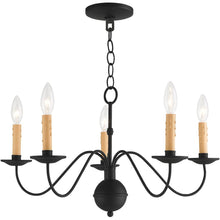 Load image into Gallery viewer, 13'' Five Light Dimmable Chandelier With Shades - Black
