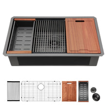 Load image into Gallery viewer, Workstation Kitchen Sink, Single Bowl Undermount