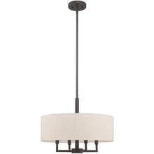Load image into Gallery viewer, 23'' Four Light Dimmable Chandelier With Shades - Bronze