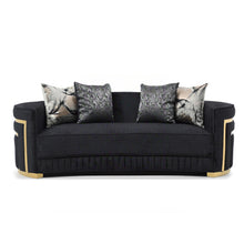 Load image into Gallery viewer, Soledad - Sofa With Upholstery And Hued Accents - Black
