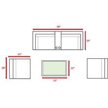 Load image into Gallery viewer, Comfortable Modern Patio Rattan Sectional Set With Cushions