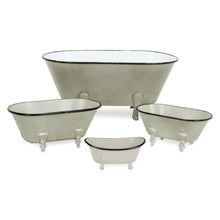 Load image into Gallery viewer, Hand Painted Decorative Tub Tabletop Sculpture (399643) - Gray