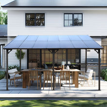Load image into Gallery viewer, Wall Mounted Outdoor Pergola Gazebo, Heavy Duty Metal Awning With Roof