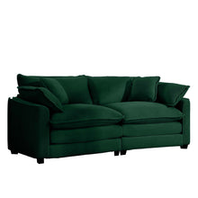 Load image into Gallery viewer, Modern 2 Seater With 4 Pillows, Upholstered Deep Seating Loveseat