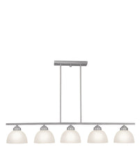 Load image into Gallery viewer, 8" Five Light Dimmable Chandelier With Shades - Nickel