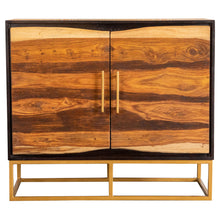 Load image into Gallery viewer, Denali - 2 Door Accent Cabinet With Variegated Grain Doors And Soft Base - Walnut