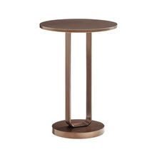 Load image into Gallery viewer, Tareel - Round Accent Table With Open Oval Pedestal - Antique Bronze