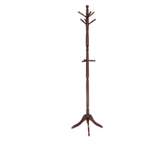 Load image into Gallery viewer, Tall Wooden Standing Coat Rack Swivel With Finish - Cherry