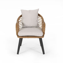 Load image into Gallery viewer, Outdoor Accent Chair With Aluminum Frame And Rattan Seating