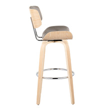 Load image into Gallery viewer, Lombardi - Mid Century Modern Fixed Height Barstool With Swivel With Round Footrest (Set of 2)
