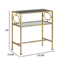 Load image into Gallery viewer, Grifton - Rectangular Glass Accent Table - Antique Gold
