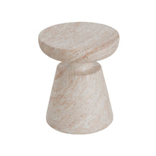 Load image into Gallery viewer, Outdoor / Indoor Lightweight Concrete Side Table, Travertine - Beige