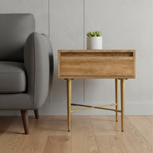 Load image into Gallery viewer, 22" Metal Square End Table - Natural