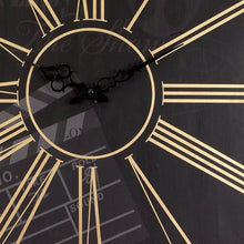 Load image into Gallery viewer, Analog Square Cinema Wall Clocks (Set of 2) - Black / Gold