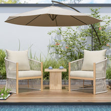 Load image into Gallery viewer, Modern Curved Aluminum Lounge Chair With Stylish Rope Weave Design And Cushioned Comfort For Outdoor