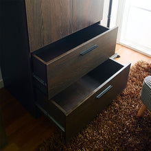 Load image into Gallery viewer, Brook - 2 Door Closet With 2 Drawers And Hanging Bars - Dark Brown