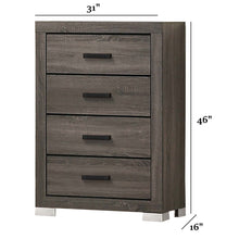 Load image into Gallery viewer, 1 Piece Chest Bar Handle Bedroom Furniture With Texture And Clean Lines - Gray