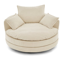 Load image into Gallery viewer, 360° Swivel Accent Barrel Chair With Dual Layer Cushion And 3 Removable Pillows