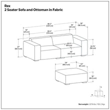 Load image into Gallery viewer, Rex - Handcrafted Sectional Sofa And Ottoman