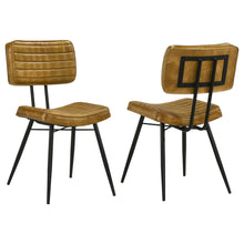 Load image into Gallery viewer, Tufted Side Chairs Upholstery And Tapered Legs (Set of 2) - Camel