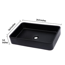 Load image into Gallery viewer, Modern European Design Ceramic Rectangular Vessel Bathroom Sink