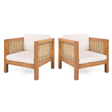 Load image into Gallery viewer, Outdoor Club Chair With Wicker Armrest