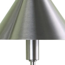 Load image into Gallery viewer, Metal Bedside Table Lamp With Silver Cone Shade - Silver