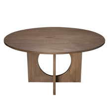 Load image into Gallery viewer, 60" Natural Solid Wood Pedestal Base Round Top Dining Table