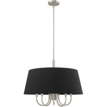 Load image into Gallery viewer, 22'' Six-Light Dimmable Chandelier With Shades - Nickel