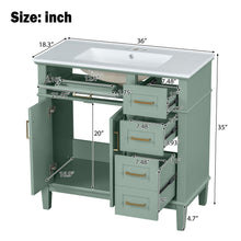 Load image into Gallery viewer, Modern Bathroom Vanity With Ceramic Sink, Soft Close Storage Cabinet