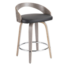 Load image into Gallery viewer, Grotto - Contemporary Fixed Height Counter Stool & Swivel With Round Footrest (Set of 2)