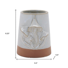 Load image into Gallery viewer, Porcelain Two Toned Round Pot Planters (Set of 2) - Brown / Gray
