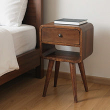Load image into Gallery viewer, 22" Modern Solid Wood One Drawer Nightstand - Chestnut