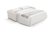 Load image into Gallery viewer, Leather Sleeper Sofa - White
