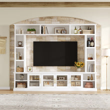 Load image into Gallery viewer, All-In-One Entertainment Center With Bookshelves & Tempered Glass Doors, TV Console Unit For Living Room
