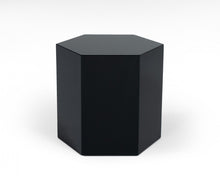 Load image into Gallery viewer, 13" High Gloss Manufactured Wood Hexagon End Table - Black