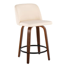 Load image into Gallery viewer, Toriano - Mid Century Modern, Fixed Height Counter Stool & Swivel And Round Footrest (Set of 2)