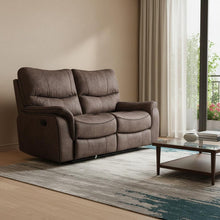 Load image into Gallery viewer, Microfiber Manual Reclining Love Seat - Dark Brown