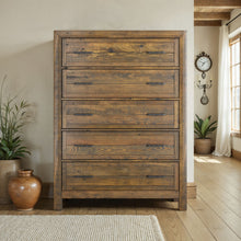 Load image into Gallery viewer, 5 Drawer Chest With - Brown