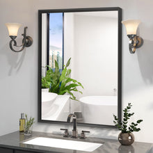 Load image into Gallery viewer, Rectangular Bathroom Mirror Square Angle Metal Frame Wall Mounted Hanging Plates Wall Mount Mirror For Bathroom (Horizontal & Vertical)