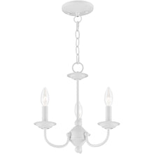 Load image into Gallery viewer, 14" Three Light Dimmable Chandelier With Shades - White