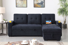 Load image into Gallery viewer, Ashlyn II - 84"W Woven Fabric Reversible Sleeper Sectional Sofa with Storage Chaise